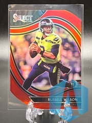 Russell Wilson 2020 Panini Select Field Level RED PRIZM Die-cut #304